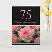 ハッピー75周年記念バラ カード (黄色い花)