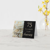 ハッピー75周年記念バラ カード (黄色い花)
