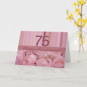 ハッピー75周年記念バラ カード (黄色い花)