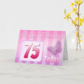 ハッピー75誕生日グランドマザー素晴らし – おばさんママ カード (黄色い花)