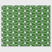 ハッピー75誕生日ゴルフボール ラッピングペーパー (フラット)