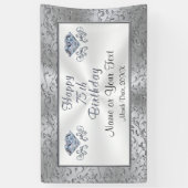 ハッピー75誕生日バナーパーソナライズされた、 横断幕 (縦)