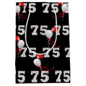 ハッピー75誕生日バルーン中抱き枕 ミディアムペーパーバッグ (正面)