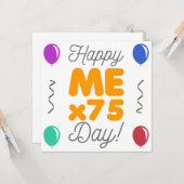 ハッピー75誕生日 カード (正面/裏面インサイチュ)