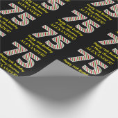 ハッピー75誕生日&メリークリスマス、名前をカスタムする ラッピングペーパー (角)