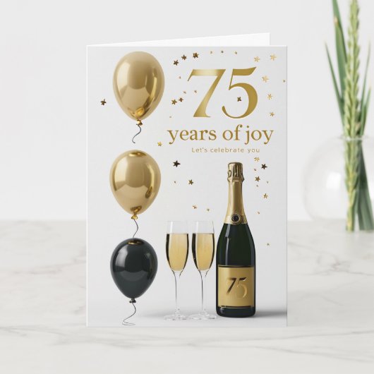 ハッピー75th誕生日カード カード (正面)