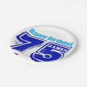 ハッピー75th誕生日パーソナライズされた紙プレート ペーパープレート (アングル)