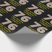 ハッピー76誕生日&メリークリスマス、名前をカスタムする ラッピングペーパー (角)