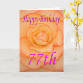 ハッピー77誕生日花 カード (黄色い花)