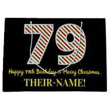 ハッピー79誕生日&メリークリスマス、名前をカスタムする