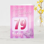 ハッピー79th誕生日グランドマザ素晴らしーおばさん カード (黄色い花)