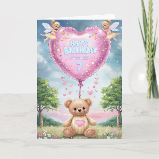 ハッピー7th誕生日カード カード (正面)