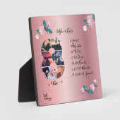 ハッピー8周年記念カスタム写真コラージュ数 フォトプラーク (正面)