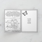 ハッピー8番目の誕生日カラーリングカード カード (内部)