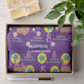 ハッピー8誕生日ティッシュペーパー#8パープル 薄葉紙 (ギフト)