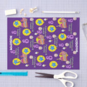 ハッピー8誕生日ティッシュペーパー#8パープル 薄葉紙 (クラフト)