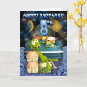 ハッピー8誕生日プランテツズボーイアウター カード (黄色い花)