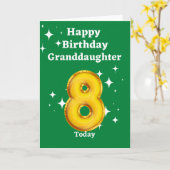 ハッピー8誕生日孫娘カード カード (黄色い花)