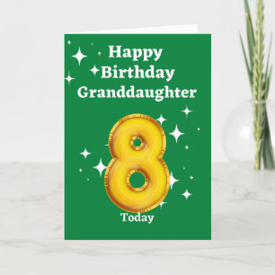 ハッピー8誕生日孫娘カード カード