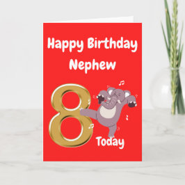 ハッピー8誕生日甥  カード