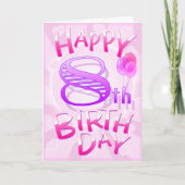 ハッピー8誕生日 カード (正面)