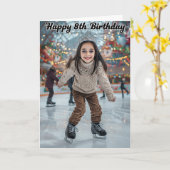 ハッピー8誕生日 カード (黄色い花)