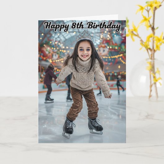 ハッピー8誕生日 カード (黄色い花)