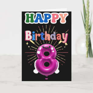 ハッピー8誕生日 カード