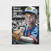 ハッピー8誕生日 カード (正面)