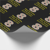 ハッピー8誕生日&メリークリスマス，名前をカスタムする ラッピングペーパー (角)