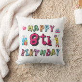 ハッピー8誕生日。日産8年 クッション (ブランケット)