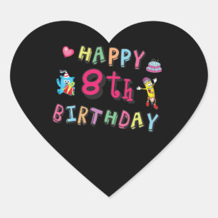 ハッピー8誕生日。日産8年 ハートシール