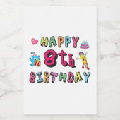 ハッピー8誕生日。日産8年 フードラベル (シングルラベル)