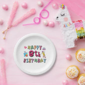 ハッピー8誕生日。日産8年 ペーパープレート (パーティー)