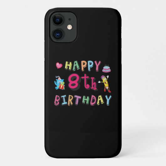 ハッピー8誕生日。日産8年 Case-Mate iPhoneケース (裏面)