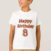 ハッピー8誕生日 Tシャツ (正面)