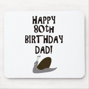 ハッピー80番目の誕生日パパ マウスパッド