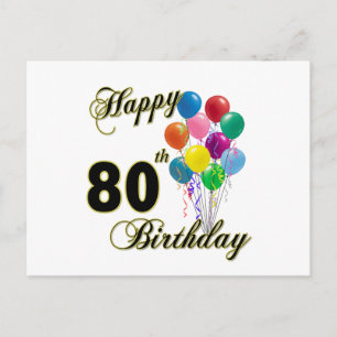 ハッピー80誕生日ギフトと誕生日アパレル ポストカード