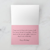 ハッピー80誕生日バラ写真カード カード (内部)