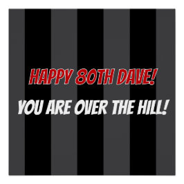 ハッピー80誕生日丘の上カスタムに ポスター