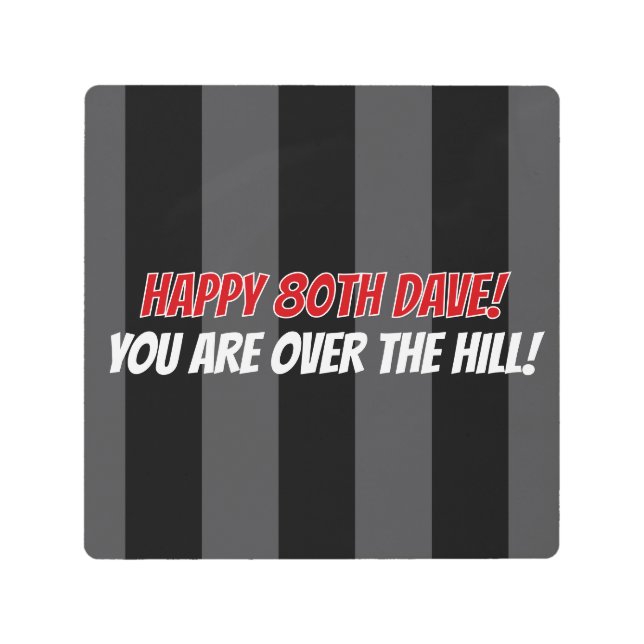 ハッピー80誕生日丘の上カスタムに メタルプリント (正面)