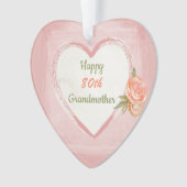 ハッピー80誕生日祖母 オーナメント (正面)