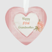 ハッピー80誕生日祖母 オーナメント (裏面)