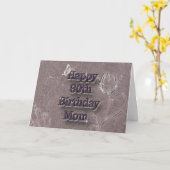 ハッピー80誕生日 カード (黄色い花)