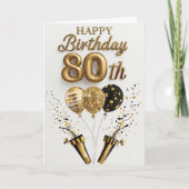 ハッピー80誕生日 カード (正面)