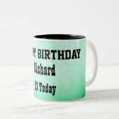 ハッピー80誕生日 パーソナライズされた ツートーンマグカップ (正面右)