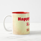 ハッピー80誕生日 パーソナライズされた ツートーンマグカップ (左)