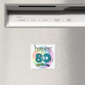 ハッピー80誕生日 マグネット (インサイチュ (食洗機))