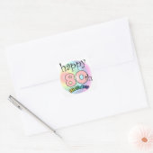 ハッピー80誕生日（ローゼ） スクエアシール (封筒)