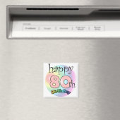 ハッピー80誕生日（ローゼ） マグネット (インサイチュ (食洗機))